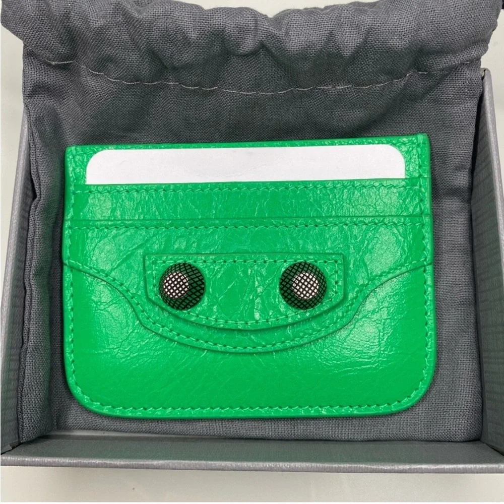 Authentic Balenciaga Green Card Case Wallet - Picture 1 of 4